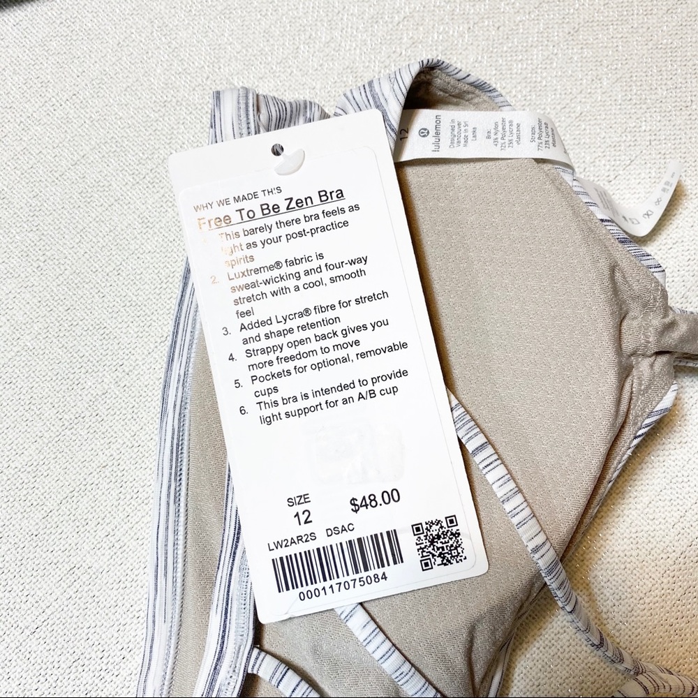 Lululemon Free To Be Zen Strappy Sports Bra 12 - Picture 7 of 7